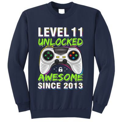 Level 11 Unlocked Awesome Since 2013 11th Birthday Gaming Sweatshirt