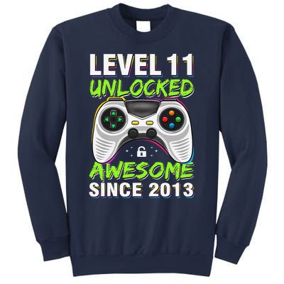 Level 11 Unlocked Awesome Since 2013 11th Birthday Gaming Sweatshirt