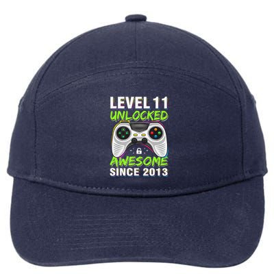 Level 11 Unlocked Awesome Since 2013 11th Birthday Gaming 7-Panel Snapback Hat