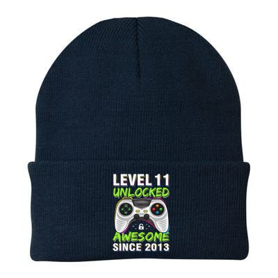 Level 11 Unlocked Awesome Since 2013 11th Birthday Gaming Knit Cap Winter Beanie