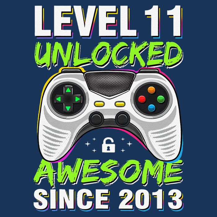 Level 11 Unlocked Awesome Since 2013 11th Birthday Gaming Drawstring Bag