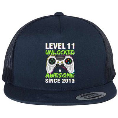 Level 11 Unlocked Awesome Since 2013 11th Birthday Gaming Flatbill Hat