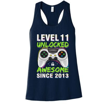 Level 11 Unlocked Awesome Since 2013 11th Birthday Gaming Womens Tank Top