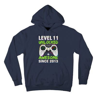 Level 11 Unlocked Awesome Since 2013 11th Birthday Gaming Tall Hoodie