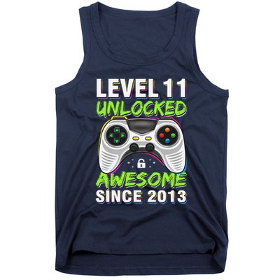 Level 11 Unlocked Awesome Since 2013 11th Birthday Gaming Tank Top