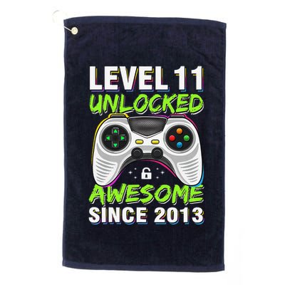 Level 11 Unlocked Awesome Since 2013 11th Birthday Gaming Golf Towel