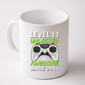 Level 11 Unlocked Awesome Since 2013 11th Birthday Gaming Coffee Mug