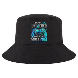 Level 10 Unlocked Awesome Since 2014 10th Birthday Gaming Cool Comfort Performance Bucket Hat