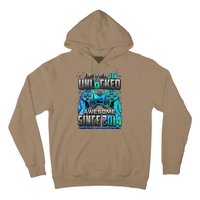 Level 10 Unlocked Awesome Since 2014 10th Birthday Gaming Hoodie