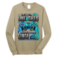 Level 10 Unlocked Awesome Since 2014 10th Birthday Gaming Long Sleeve Shirt