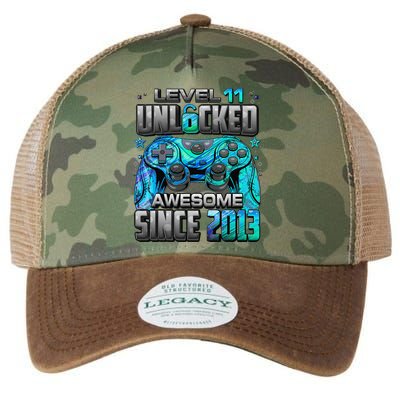 Level 11 Unlocked Awesome Since 2013 11th Birthday Gaming Legacy Tie Dye Trucker Hat