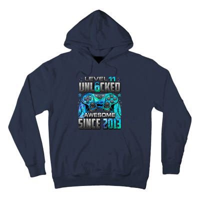 Level 11 Unlocked Awesome Since 2013 11th Birthday Gaming Tall Hoodie