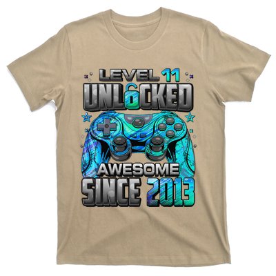 Level 11 Unlocked Awesome Since 2013 11th Birthday Gaming T-Shirt