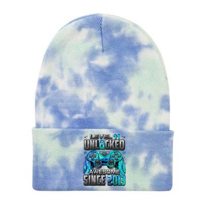 Level 11 Unlocked Awesome Since 2013 11th Birthday Gaming Tie Dye 12in Knit Beanie