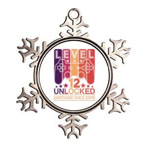 Level 12 Unlocked Awesome Since 2009 Gamer Gift Metallic Star Ornament