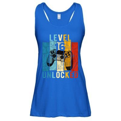 Level 16 Unlocked Video Gamer 16 Year Old 16th Birthday Gift Ladies Essential Flowy Tank