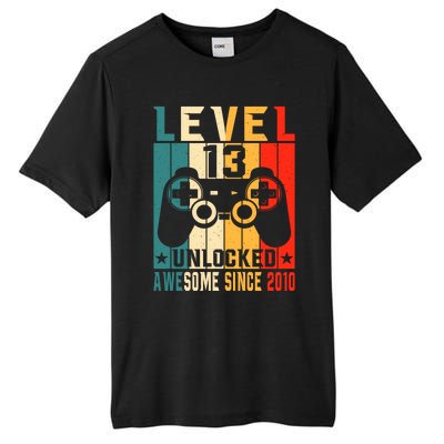 Level 13 Unlocked Awesome Since 2010 13th Birthday Gamer Gift Tall Fusion ChromaSoft Performance T-Shirt