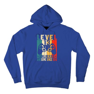 Level 13 Unlocked Awesome Since 2010 13th Birthday Gamer Gift Hoodie