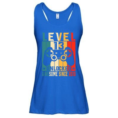 Level 13 Unlocked Awesome Since 2010 13th Birthday Gamer Gift Ladies Essential Flowy Tank