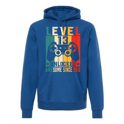 Level 13 Unlocked Awesome Since 2010 13th Birthday Gamer Gift Premium Hoodie