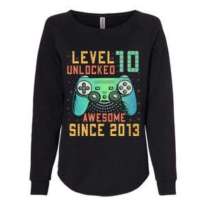 Level 10 Unlocked 10th Birthday 10 Year Old Boy Gifts Gamer Womens California Wash Sweatshirt