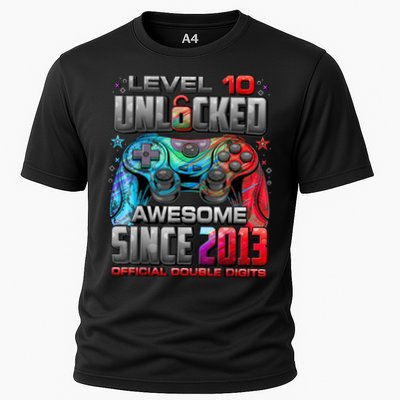 Level 10 Unlocked Awesome Since 2013 10th Birthday Gaming Performance Shirt