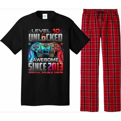 Level 10 Unlocked Awesome Since 2013 10th Birthday Gaming Pajama Set