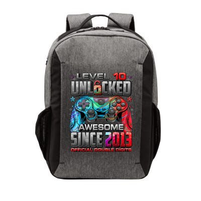 Level 10 Unlocked Awesome Since 2013 10th Birthday Gaming Vector Backpack