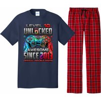 Level 10 Unlocked Awesome Since 2013 10th Birthday Gaming Pajama Set