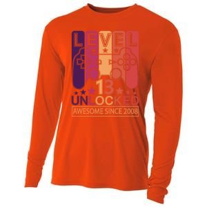 Level 13 Unlocked Birthday Gamer Cute Gift Cooling Performance Long Sleeve Crew