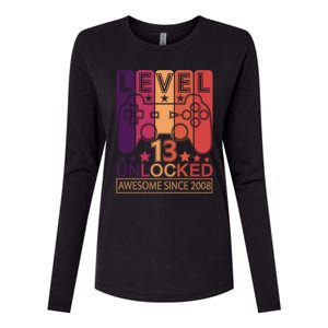 Level 13 Unlocked Birthday Gamer Cute Gift Womens Cotton Relaxed Long Sleeve T-Shirt