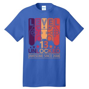 Level 13 Unlocked Birthday Gamer Cute Gift Tall T-Shirt