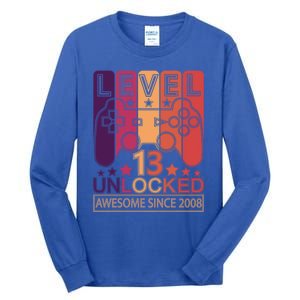 Level 13 Unlocked Birthday Gamer Cute Gift Tall Long Sleeve T-Shirt