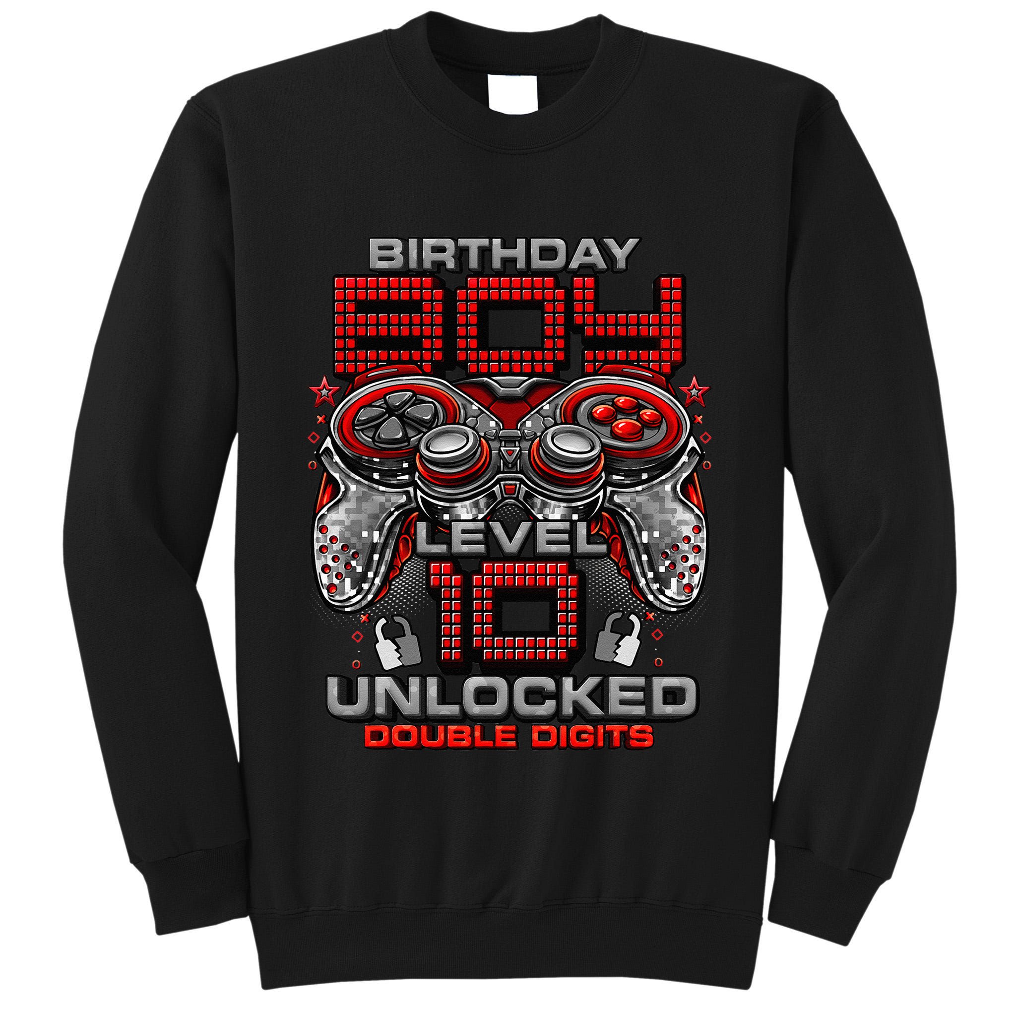 Level 10 Unlocked Awesome Since 2013 10th Birthday Gaming Tall Sweatshirt