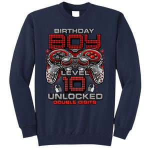 Level 10 Unlocked Awesome Since 2013 10th Birthday Gaming Tall Sweatshirt