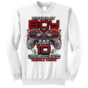 Level 10 Unlocked Awesome Since 2013 10th Birthday Gaming Sweatshirt