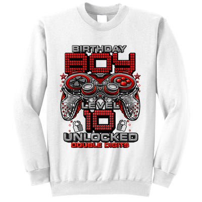 Level 10 Unlocked Awesome Since 2013 10th Birthday Gaming Sweatshirt