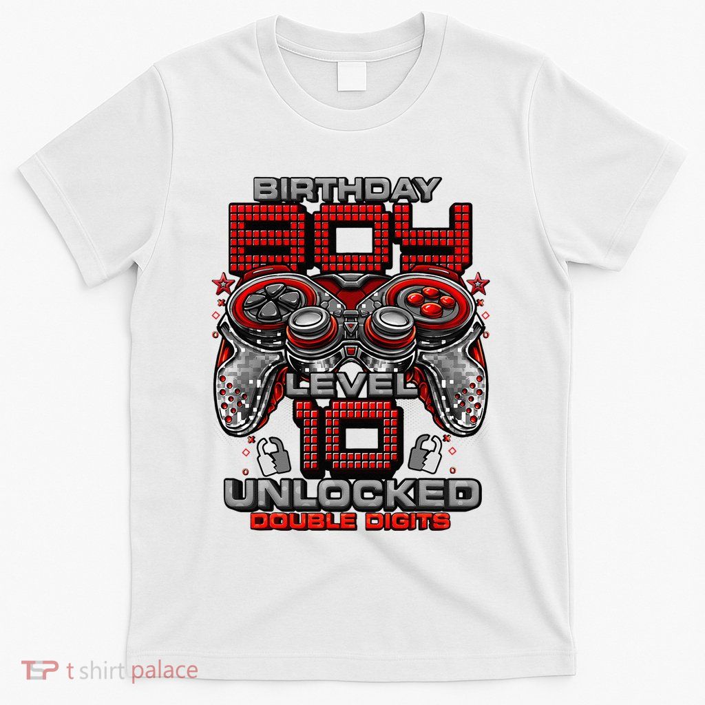 Level 10 Unlocked Awesome Since 2013 10th Birthday Gaming T-Shirt