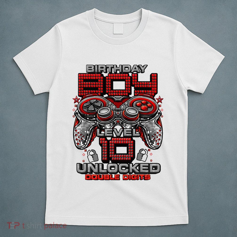Level 10 Unlocked Awesome Since 2013 10th Birthday Gaming T-Shirt