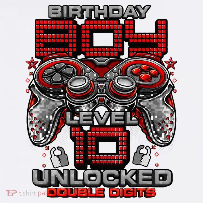 Level 10 Unlocked Awesome Since 2013 10th Birthday Gaming Tall T-Shirt