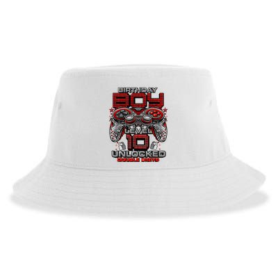 Level 10 Unlocked Awesome Since 2013 10th Birthday Gaming Sustainable Bucket Hat