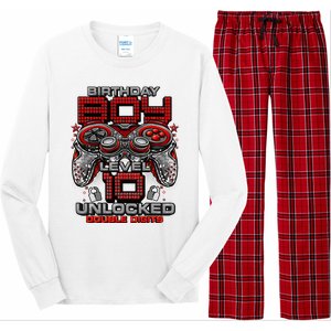 Level 10 Unlocked Awesome Since 2013 10th Birthday Gaming Long Sleeve Pajama Set