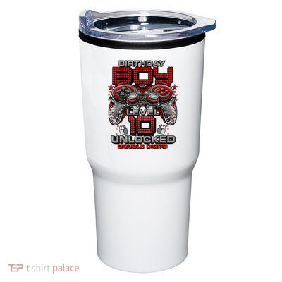 Level 10 Unlocked Awesome Since 2013 10th Birthday Gaming Tumbler