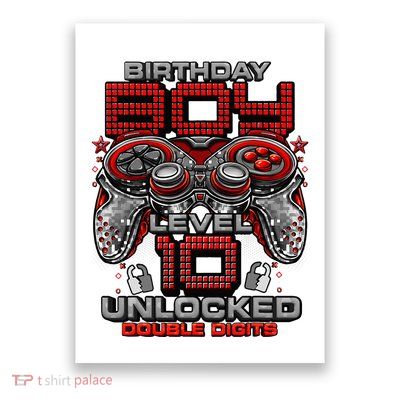 Level 10 Unlocked Awesome Since 2013 10th Birthday Gaming Poster