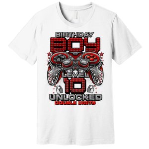 Level 10 Unlocked Awesome Since 2013 10th Birthday Gaming Premium T-Shirt