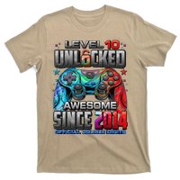 Level 10 Unlocked Awesome Since 2014 10th Birthday Gaming T-Shirt