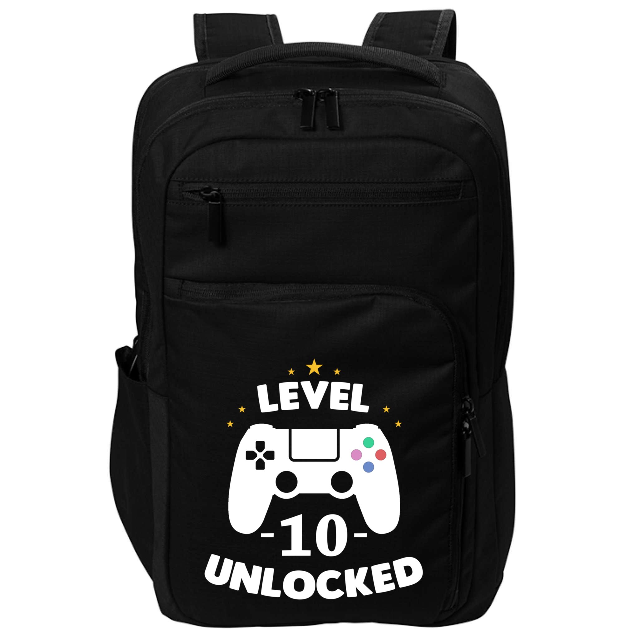 Level 10 Unlocked Video Games 10th Birthday Party Gift Idea Gift Impact Tech Backpack