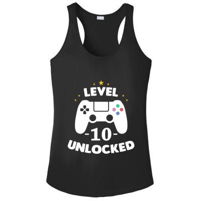 Level 10 Unlocked Video Games 10th Birthday Party Gift Idea Gift Ladies PosiCharge Competitor Racerback Tank