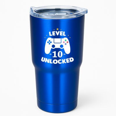 Level 10 Unlocked Video Games 10th Birthday Party Gift Idea Gift Tumbler