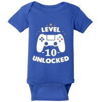 Level 10 Unlocked Video Games 10th Birthday Party Gift Idea Gift Baby Bodysuit